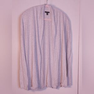 Express Grey Open Front Sweater Cardigan Size Large Long Sleeve Lightweight Work